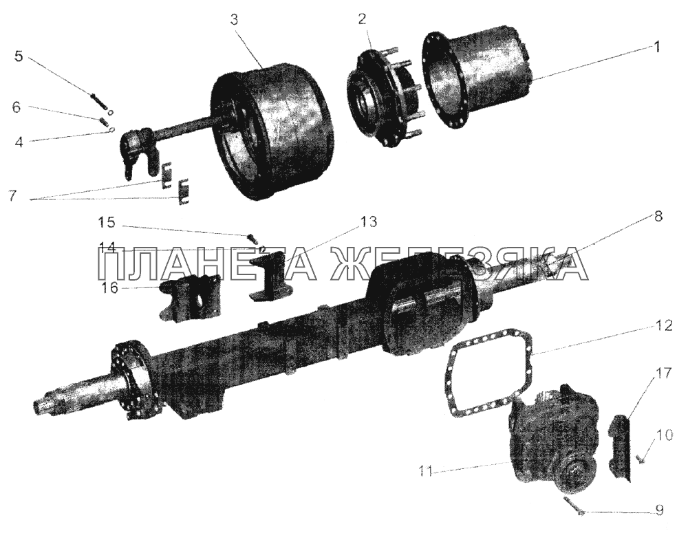 Мост задний МАЗ-152